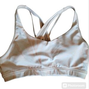 Athleta Transcendent Pink and White Sports Bra Size M GUC